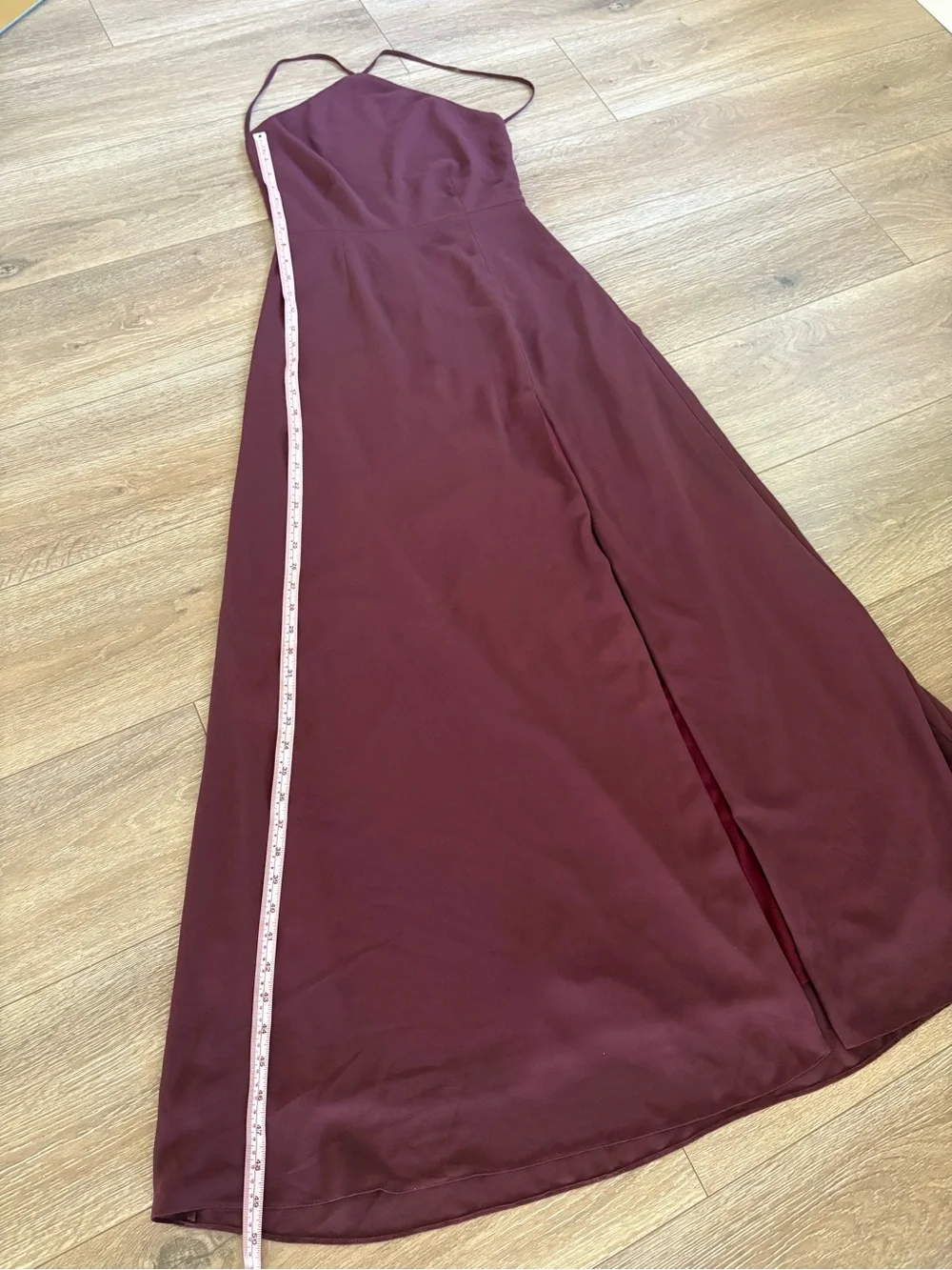 Tobi Wine Halter Prom Gown